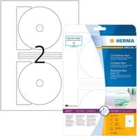 HERMA Etiketten CD-Etiketten wei&szlig; Maxi Durchmesser 116mm Special A4 Inkjet 50 St&uuml;ck