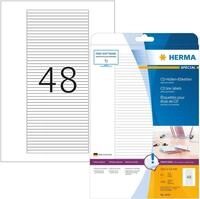 HERMA Etiketten Etiketten CD-Box wei&szlig; 114,3x5,5mm Special A4