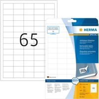 HERMA Etiketten Etiketten wei&szlig; Movables/abl&ouml;sbar 38,1x21,2mm Special A4 VE=1625St