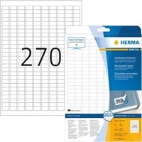 HERMA Etiketten Etiketten wei&szlig; Movables/abl&ouml;sbar 17,8x10mm Special A4 VE=6750