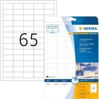 HERMA Etiketten Tiefk&uuml;hletiketten wei&szlig; 38,1x21,2mm Special A4 VE=1625 St&uuml;ck