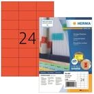 HERMA Etikettenpapier Herma Etiketten permanent haftend 70 x 37 mm rot 100 Bl...
