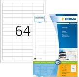 HERMA Etikettenpapier Herma Etiketten permanent haftend 48,3 x 16,9 mm weiss PREMIUM
