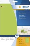HERMA Etiketten Etiketten neon-gr&uuml;n 210x297mm Special A4 LaserCopy 20 St&uuml;ck