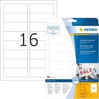 HERMA Etiketten HERMA Etiketten abl&ouml;sbar wei&szlig; 88,9x33,8mm 25 Blatt 400 St&uuml;ck