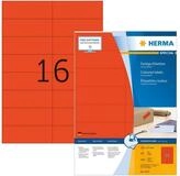 HERMA Etikettenpapier Herma Etiketten permanent haftend 105 x 37 mm rot 100 Bl 1600