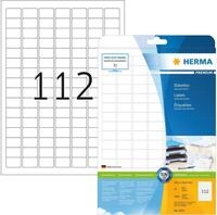 HERMA Etiketten HERMA Etiketten permanent wei&szlig; 25,4x16,9mm 25 Blatt 2800 St&uuml;ck