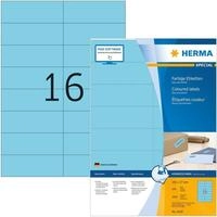 HERMA Etikettenpapier Herma Etiketten permanent haftend 105 x 37 mm blau 100 Bl 1600