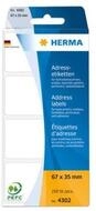 HERMA Etiketten 4302 Adressetiketten 67 x 35 mm wei&szlig;