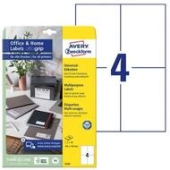 Avery Zweckform Etiketten 40 AVERY Zweckform Etiketten 6124 wei&szlig; 105,0 x 148,0...