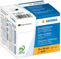 HERMA Etiketten 250 Adressetiketten 4340 wei&szlig; 70,0 x 38,0 mm
