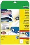 Sigel Etiketten Etiketten Inkjet/Laser Kopier 210x297mm VE=25 St&uuml;ck (25 Blatt) wei&szlig;