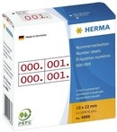 HERMA Etiketten 4886 Nummernetiketten doppelt selbstklebend 10x22 mm Aufdruck...