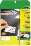 Sigel Etiketten Etiketten Inkjet/Laser Kopier 63,5x29,6mm abl&ouml;sbar VE=675 St&uuml;ck (25
