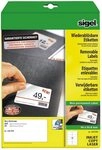 Sigel Etiketten Etiketten Inkjet/Laser Kopier 96x50,8mm abl&ouml;sbar VE=250 St&uuml;ck...