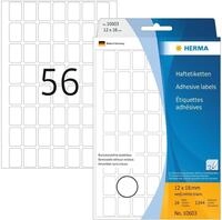 HERMA Etiketten Vielzwecketikett 12x18mm abl&ouml;sbar wei&szlig; VE=1344 Etiketten