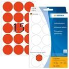 HERMA Moderationskoffer Herma Farbpunkte permanent haftend &Oslash; 32 mm leuchtrot 360