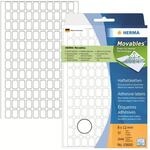 HERMA Etiketten Vielzwecketikett 8x12mm abl&ouml;sbar wei&szlig; VE=2880 Etiketten