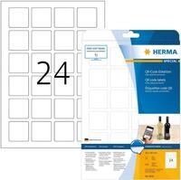 HERMA Etiketten Etiketten wei&szlig; 40x40mm QR-Code deckend A4 VE=600 St&uuml;ck