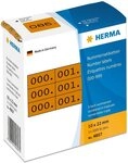 HERMA Etiketten Nummernetiketten dreifach selbstklebend braun/schwarz VE=3x1000