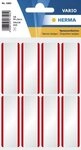 HERMA Etiketten Namensetiketten wei&szlig;/rote Streifen 54x19 mm abl&ouml;sbar...