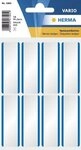 HERMA Etiketten Namensetiketten wei&szlig;/blaue Streifen 54x19 mm abl&ouml;sbar Acetatseide