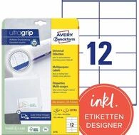 Avery Zweckform Etiketten Universal-Etiketten ultragrip 105x48 mm VE=360...