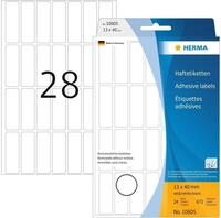 HERMA Etiketten Vielzwecketikett 13x40mm abl&ouml;sbar wei&szlig; VE=672 Etiketten