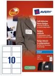 Avery Zweckform Etiketten 200 Namensetiketten J4785-20 wei&szlig; 80,0 x 50,0 mm