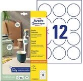 Avery Zweckform Etiketten Etiketten 60mm rund wiederabl&ouml;sbar wei&szlig; Inkjet/Laser/Copy
