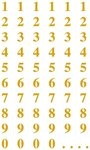 Avery Zweckform Aufkleber 3728 3728 Zahlen-Etiketten - 0-99 75 mm gold