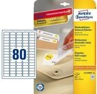 Avery Zweckform Etiketten Etiketten 35,6x16,9mm abl&ouml;sbar wei&szlig; VE=800 St&uuml;ck