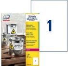 Avery Zweckform Etikett L4775-100 L4775-100 Folienetiketten - 210 x 297 mm...