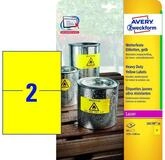 Avery Zweckform Etiketten Folienetiketten wetterfest 210x148mm VE=20 Bogen/40