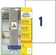 Avery Zweckform Etiketten 20 Power-Etiketten L7877-20 wei&szlig; 210,0 x 297,0 mm