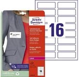 Avery Zweckform Etiketten Namens-Etiketten Acetatseide wei&szlig; 88,9x31mm VE=320