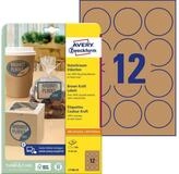 Avery Zweckform Etiketten Etiketten 60mm rund naturbraun Inkjet/Laser/Copy VE=300