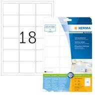 HERMA Etiketten Adressetiketten Premium A4 wei&szlig; 63,5 x 46,6 mm 450St.