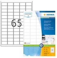 HERMA Etiketten Adressetiketten A4 wei&szlig; 38,1x21,2 mm Papier 6500St.