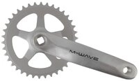 M-Wave Fahrradkurbel M-WAVE Kurbelsatz 38 Z&auml;hne 170 mm Aluminium Stahl 1-fach...