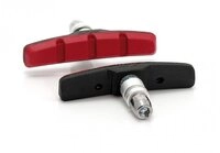 XLC Felgenbremse XLC BS-V01 V-Brake Bremsschuhe 4er Set 70mm schwarz/rot - f&uuml;r