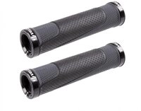 Velo Fahrradlenkergriff VELO D3 Alu-Gel Schraubgriffe 130 mm schwarz-grau -