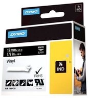 DYMO Beschriftungsband Schriftband Vinyl wei&szlig;/schwarz (1805435)
