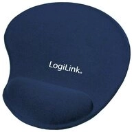 LogiLink Mauspad mit Gel-Handgelenkauflage Silikon rutschfest Blau