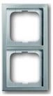 Busch-Jaeger Abdeckplatte Busch-Jaeger Rahmen 2-fach pur edelstahl 1722-866K