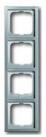 Busch-Jaeger Abdeckplatte Busch-Jaeger Rahmen 4-fach pur edelstahl 1724-866K