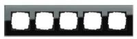 GIRA Abdeckplatte Gira Abdeckrahmen 5f. sw-glas Esprit 021505