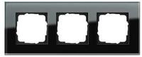 GIRA Schalter Gira Abdeckrahmen 3f. sw-glas Esprit 021305