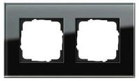GIRA Schalter Gira Abdeckrahmen 2f. sw-glas Esprit 021205