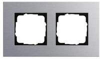 GIRA Abdeckplatte Gira Abdeckrahmen 2f.alu Esprit 021217